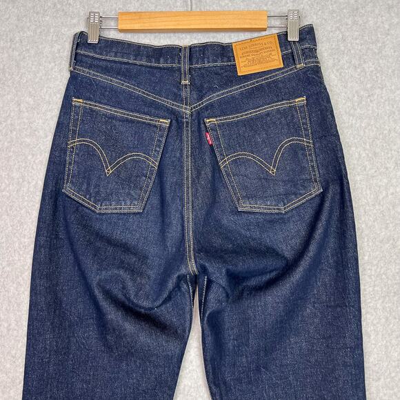 Levi's Premium 28 Dark Wash Ribcage Boot High Waisted Jean 28x27.5 Button Fly - Picture 5 of 9